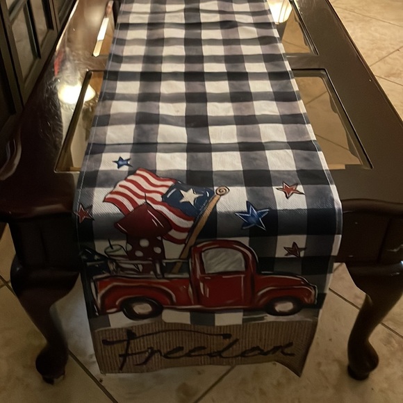 Freedom Home Decorative Linen Table Cloth Runner Table Runner 13 x 72 inch for - Picture 2 of 9